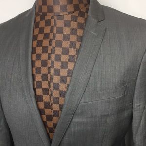 LABORATORY Gray Wool Blend 2 Button Blazer 40R